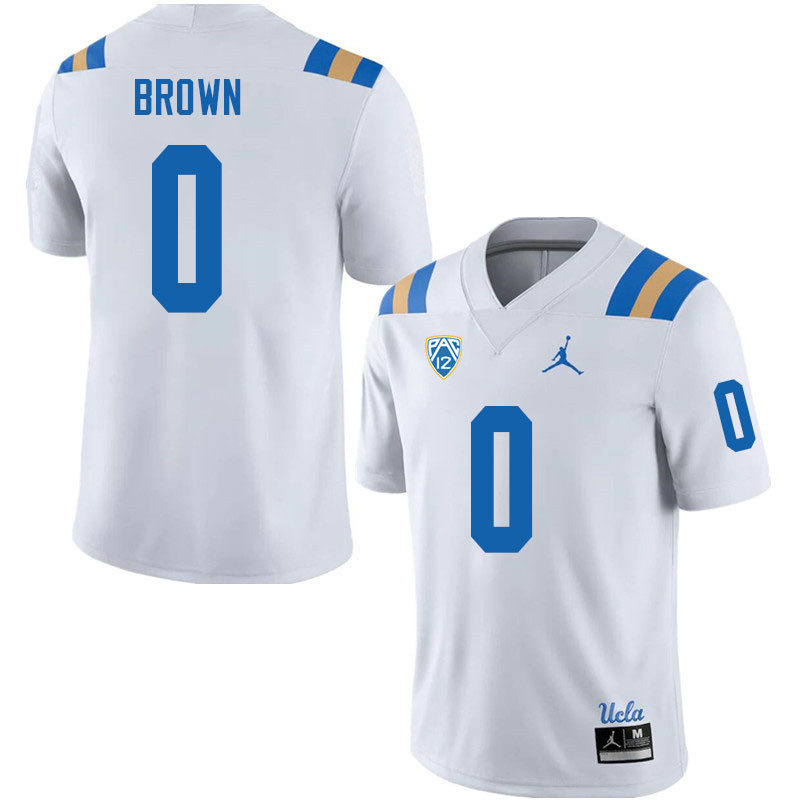 Jordan Brand Men-Youth #0 Kam Brown UCLA Bruins College Football Jerseys Sale-White